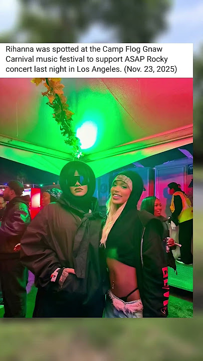 Rihanna was spotted at the Camp Flog #rihanna #rap #celebrity #shorts