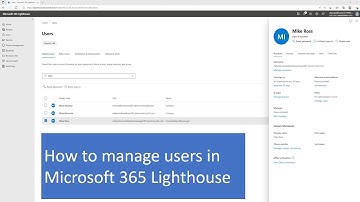 Manage Users in M365 Lighthouse