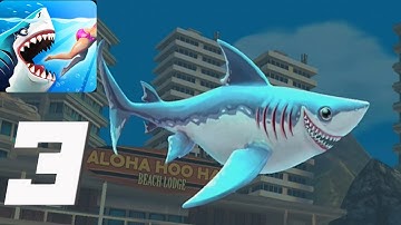 Hungry Shark World - Gameplay Walkthrough part 3 - Shark Porbeagle (iOS, Android)