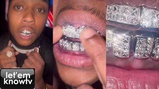 Dthang Gz Just Dropped A $100k On A New Diamond Grill From Plug Geo💎💦💧