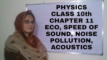Physics Class 10th (Chapter 11) - Eco, Speed of Sound