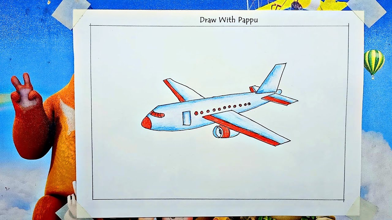 How to Draw an Airplane  Easy Drawing Art