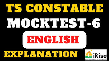 TS-CONSTABLE  Prelims  Mock Test -06 ENGLISH EXPLANATION