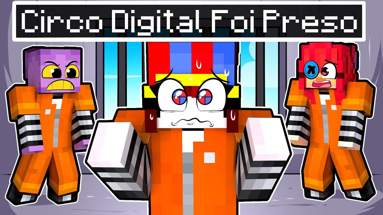 Circo digital FUGINDO da prisão no Minecraft