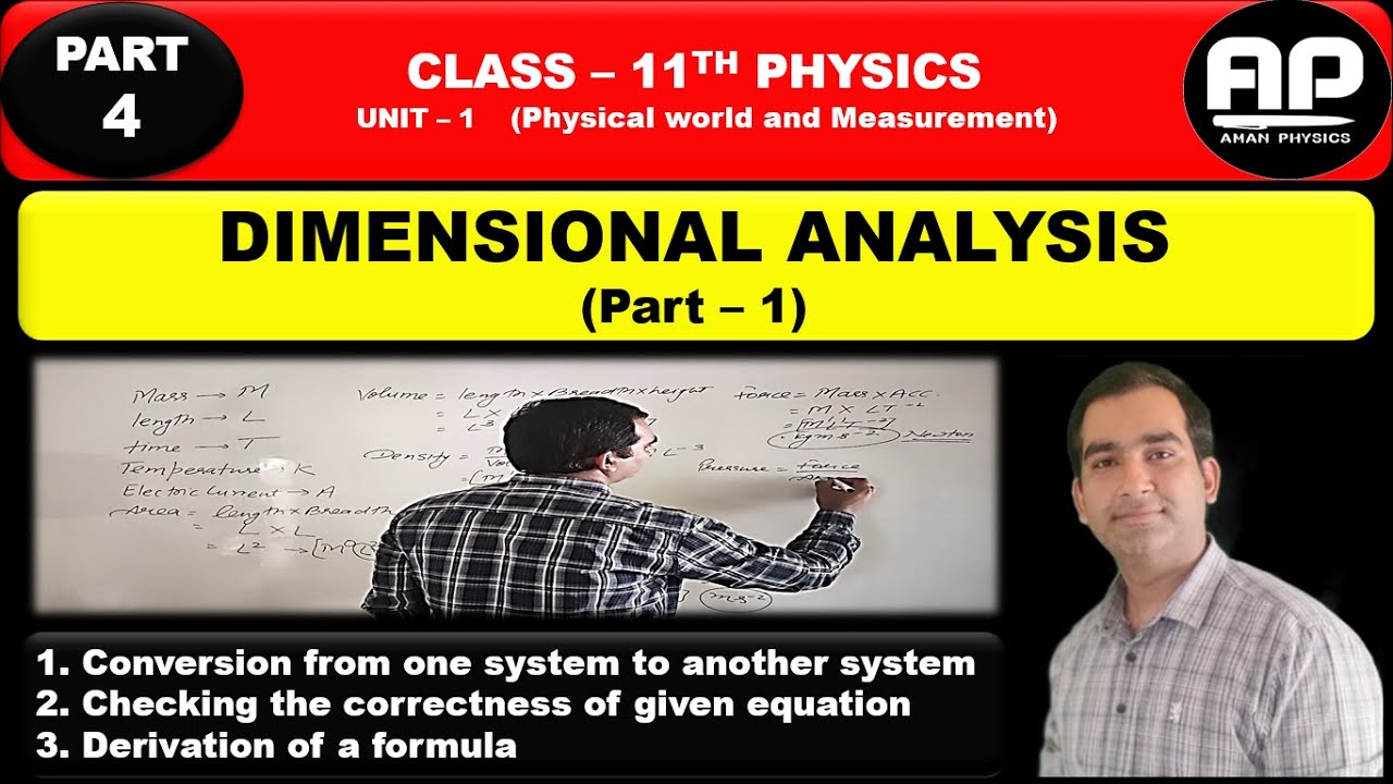 UNITS & MEASUREMENT/CHAPTER 2/DIMENSIONAL ANALYSIS PART-1/CLASS 11TH ...