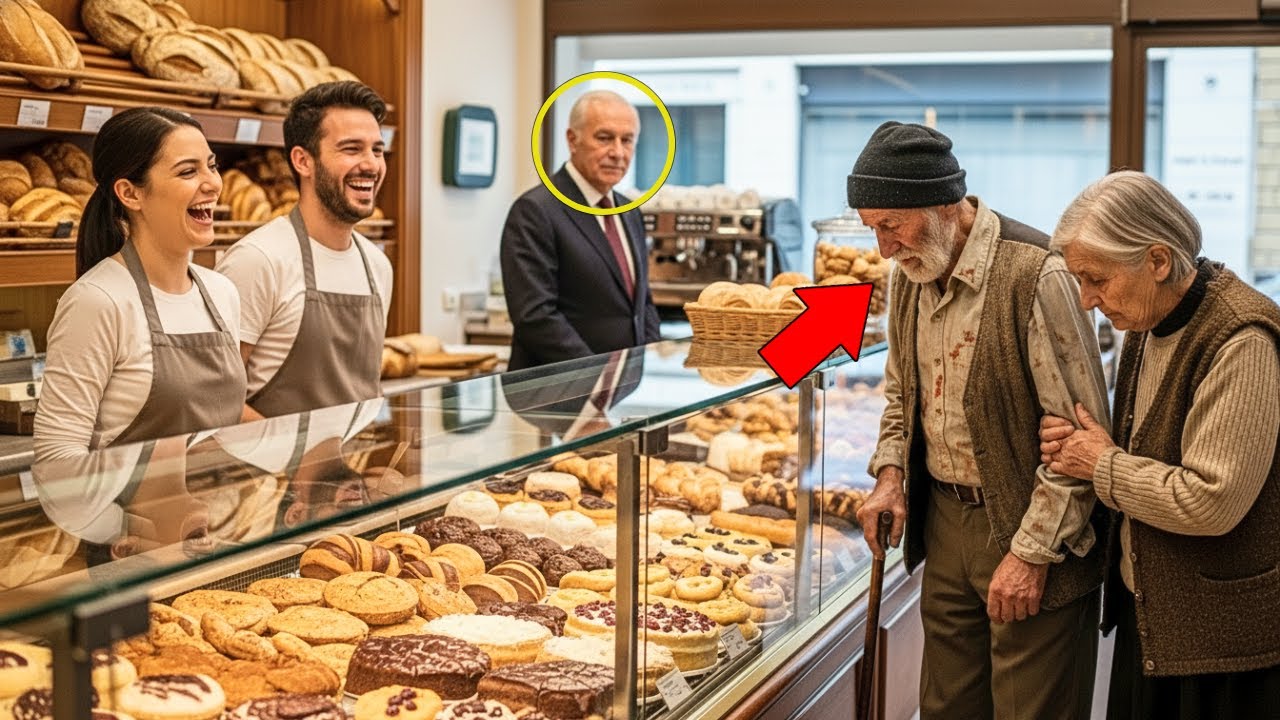 ¿TENDRÍA UN PASTEL VENCIDO PARA MI ESPOSA? — PREGUNTÓ EL ANCIANO SIN HOGAR… PERO EL MILLONARIO LO...