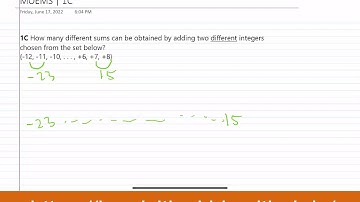Math Olympiad for Middle School | 2010 | Division M | Contest 1 | MOEMS | 1C