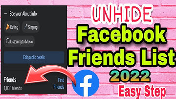 How To Unhide Friends List On Facebook | Unhide Facebook Friend List - Facebook