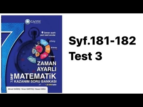 7.SINIF ÇANTA S.181-182 TEST 3 YÜZDELER