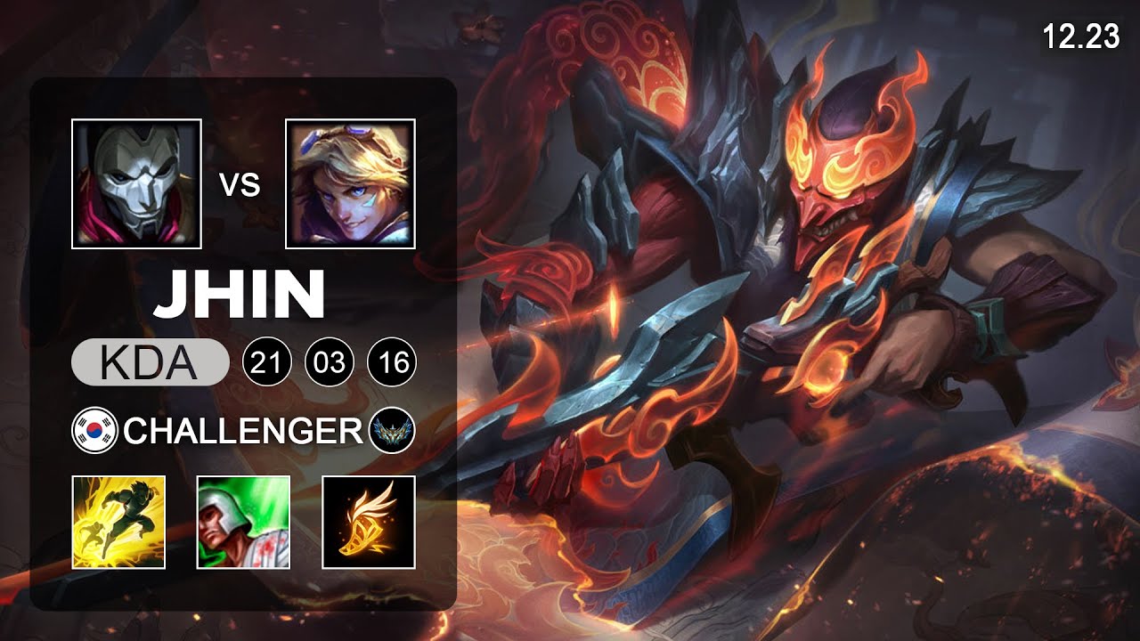 Jhin vs Ezreal ADC - KR Challenger - Patch 12.23 Season 12