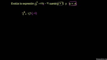 Ejemplo: evaluando expresiones con dos variables