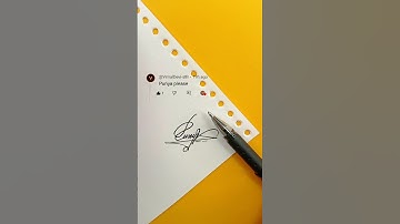 Punya Signature Design | How To Sign The Letter P #shorts