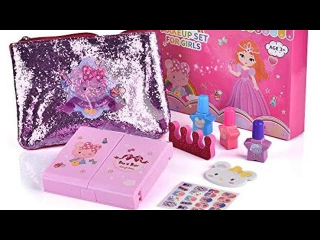 Foxprint My First Princess Make Up Kit - 12 PC Kids Makeup Set - Washable Pretend Makeup for Girls - These Makeup Toys for Girls