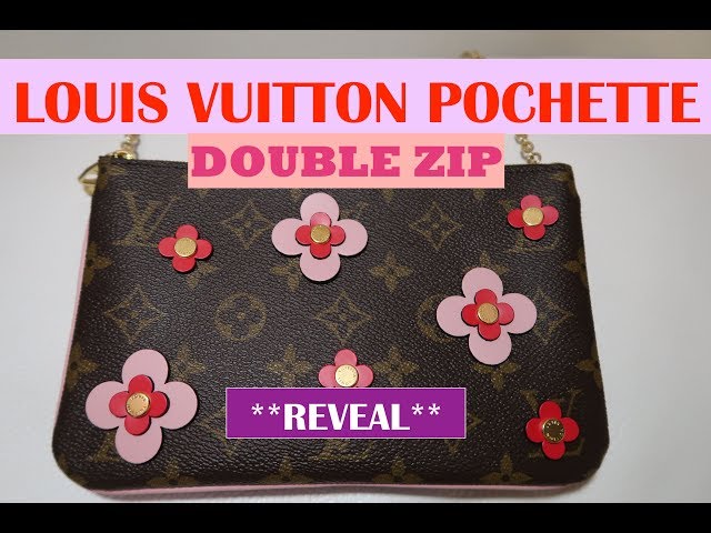 Brown Louis Vuitton Monogram Blooming Flowers Double Zip Pochette Cros –  Designer Revival