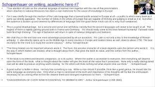 Arthur Schopenhauer, how to write better, academic hero #7
