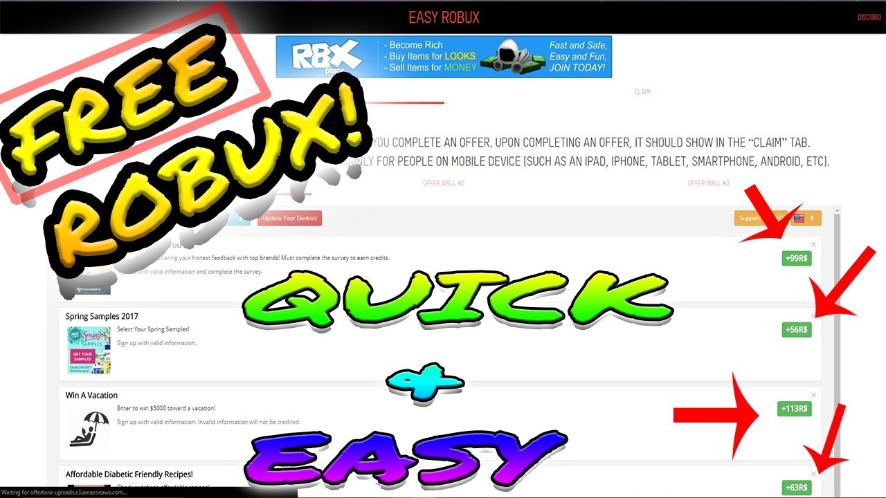 HOW TO GET FREE ROBUX 2017 ( EASY METHOD ) - 