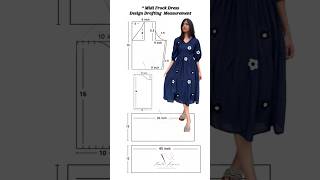 Midi Frock Dress Design Drafting #cutting #Stitching #Tailoring #BlouseStitching #kurti#drafting