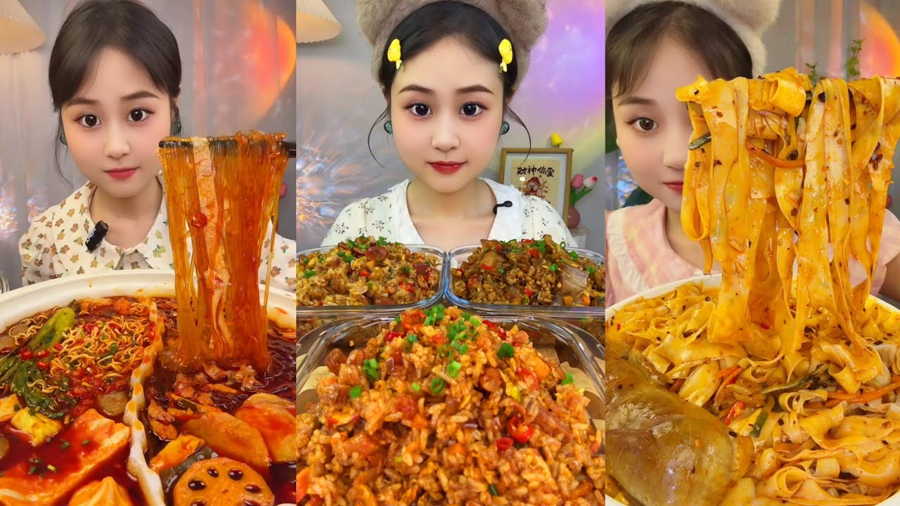 ASMR EATING SPICY AND HOT Korean Noodles 먹방 | Chinese Spicy Food ASMR 중국먹방 | ASMR Eating Video