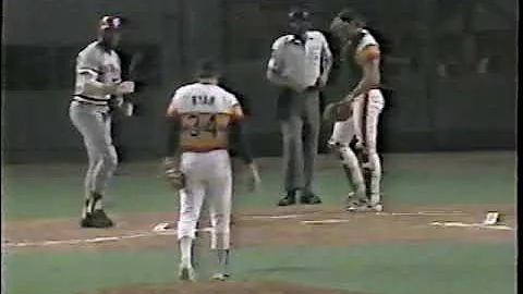 Pete Rose and Dave Parker vs Nolan Ryan 9/20/85