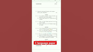 BCA and BSC paper of c language | #shorts #bca #bsc #c #paper #exam #computer  #viral #coding
