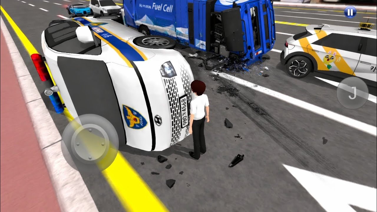 Insane Police Car Crash! Fuel Cell Truck Flips Over 😱 | Realistic 3D Accident Simulation 2026
