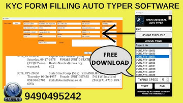 KYC Form Filling Auto Typer Software