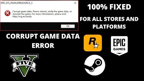 GTA 5 CORRUPT GAME DATA ERROR (ERR_GEN_INVALID) OFFLINE FIX | 100% WORKING