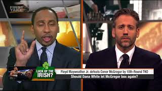 Stephen A Smith & Max Kellerman Discuss If Mcgregor Should Box Again After Mayweather Fight
