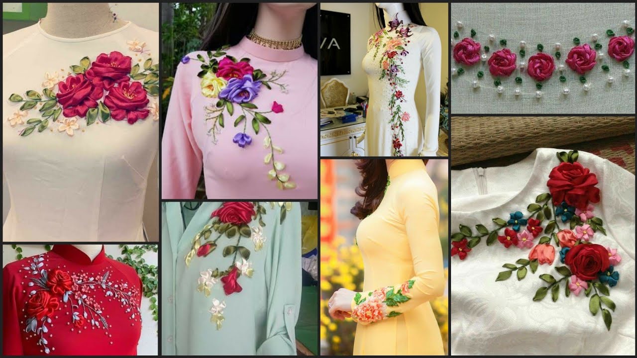 Latest and Unique Beautiful ribbon Embroidered dress designs YouTube