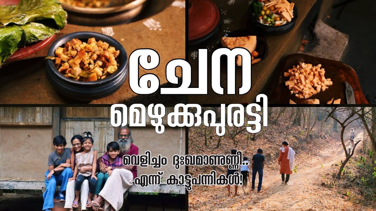 ചേന മെഴുക്കുപുരട്ടി | വെളിച്ചം കാട്ടുപന്നികൾക്കു ദുഃഖമാകയാൽ.. | Sarang Family | Dakshina