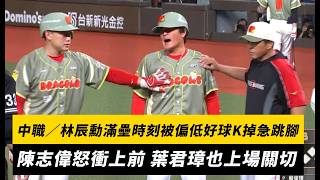 中職／林辰勳滿壘時刻被偏低好球K掉急跳腳！陳志偉怒衝上前 葉君璋也上場關切｜NOWNEWS