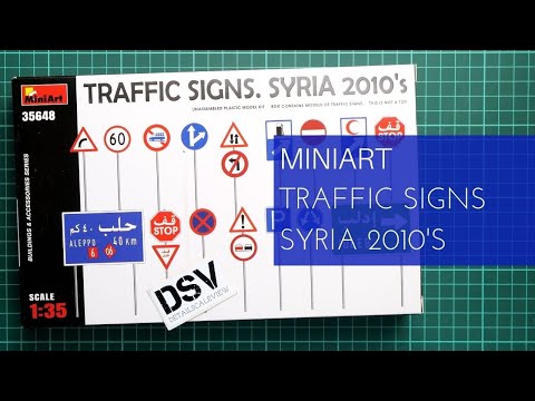 Video: MiniArt 35648 dopravní značky Sýrie 2010. let (1/35)