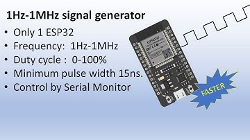ESP32 1Hz-1MHz adjustable PWM signal generator