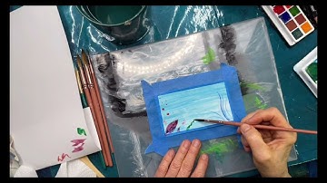 Art on an index card - following @DaisyYellowArt ICAD challenge 2022