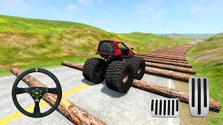 Beamng Drive Android #11 - Cars vs 100 Fallen Trees - Android Gameplay screenshot 5