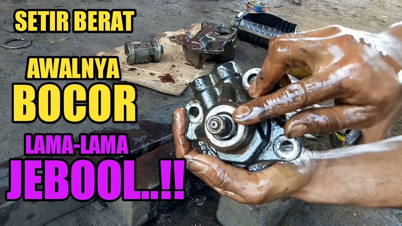 GEAR BOX / WORM POWER STERING MITSUBISHI CANTER REPAIR sil bocor