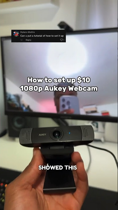 How to setup $10 1080p Aukey Webcam #tech #setup #desksetup #aukey #webcam #camera