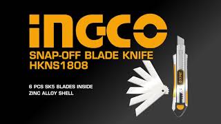 Επαγγελματική Φαλτσέτα Αλουμινίου Hkns1808 Snap Off Blade Knife Ingco