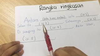 CARA MENULIS RINGKASAN (BAHASA MELAYU TING 1- TING 3)