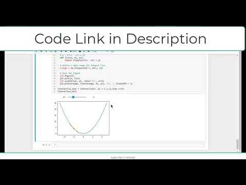 Interactive Tangent to the curve graph plotting in python - YouTube