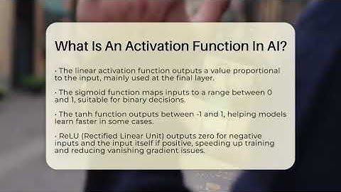What Is An Activation Function In AI? - Talking Tech Trends