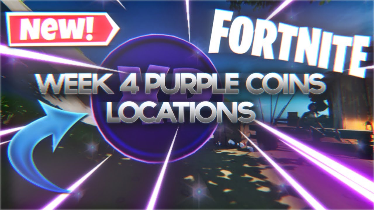 ALL WEEK 4 PURPLE XP COINS LOCATIONS IN FORTNITE (Chapter ...