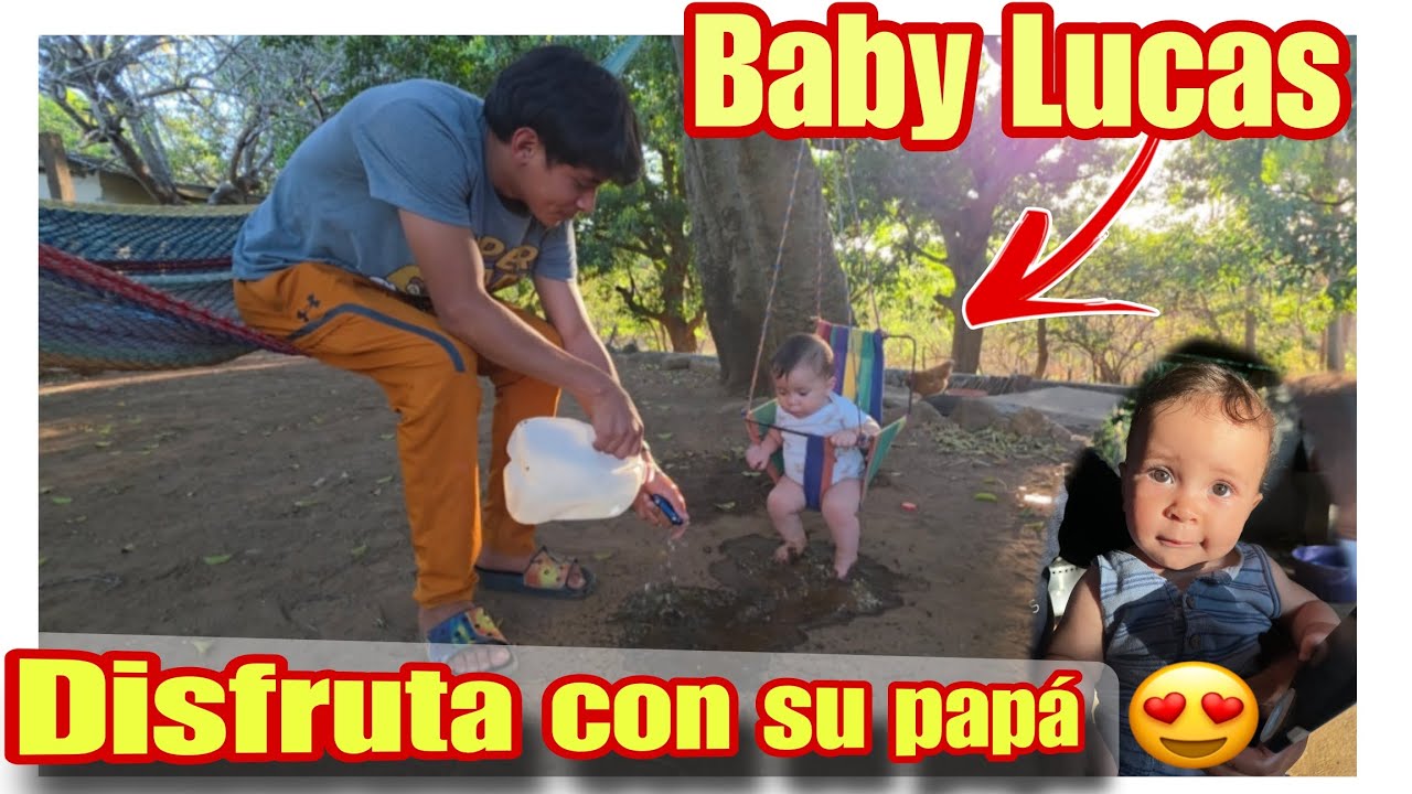 Joelito nos ayuda a preparar unos mangos🥭Luquitas disfruta del tiempo con su papá🥰❤️