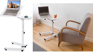 Portable Laptop Desk | Rolling Computer Stand with Adjustable Height