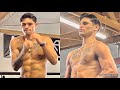 RYAN GARCIA IN MONSTER SHAPE FOR JAVIER FORTUNA CLASH, SHOWS RIPPED BODY STARTS RIPPING COMBONS