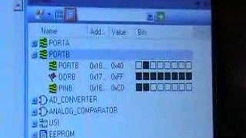 AVR Dragon demo program and debugging of ATTINY861