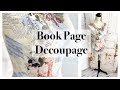 Easy Decoupage With Book Pages and IOD Transfers How To | Mannequin Art