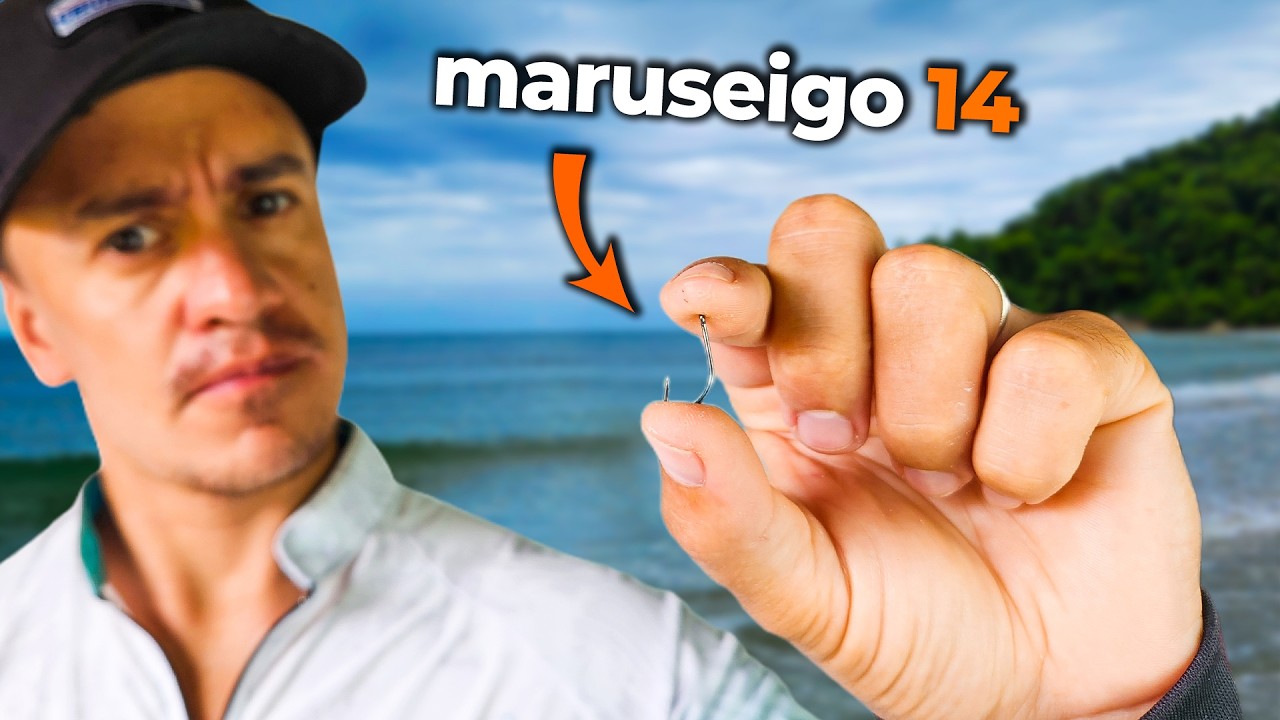 Com um ANZOL PEQUENO fisguei um PEIXE GRANDE na PRAIA