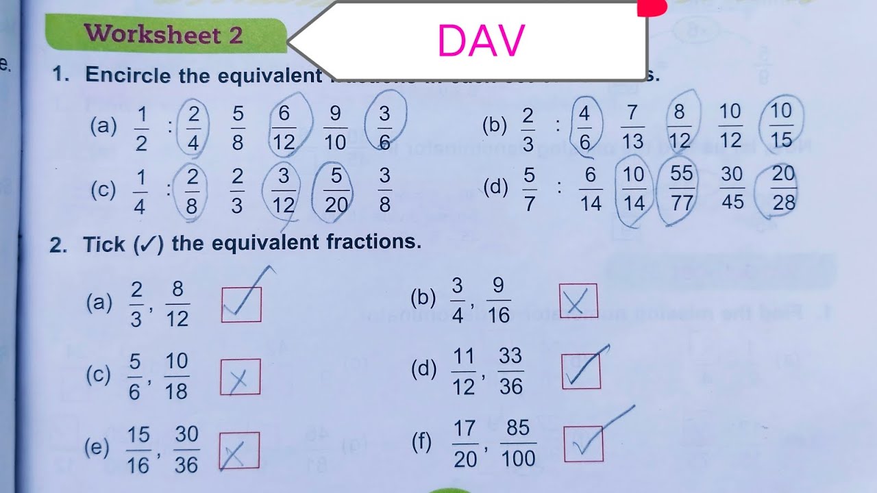 DAV class 4 math unit 9 worksheet 2 - all questions solved - YouTube