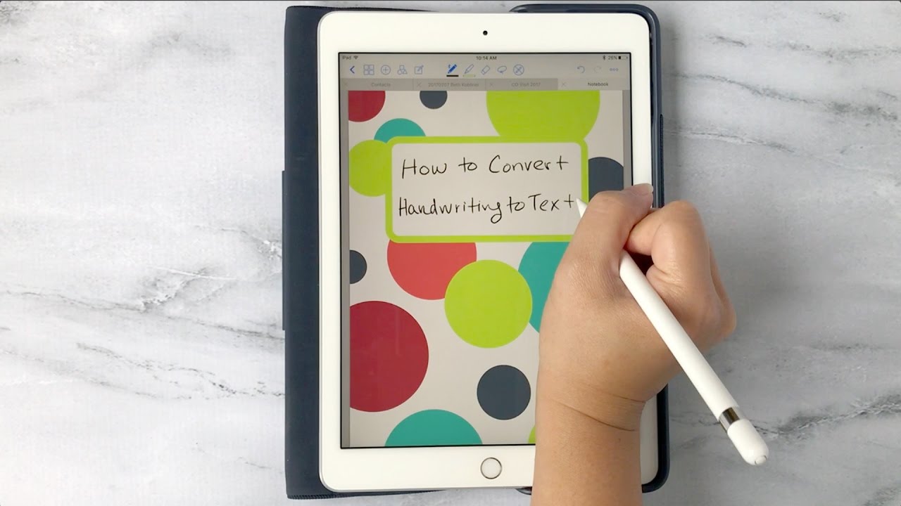 Convert Handwriting to Text w/ iPad Pro & Apple Pencil